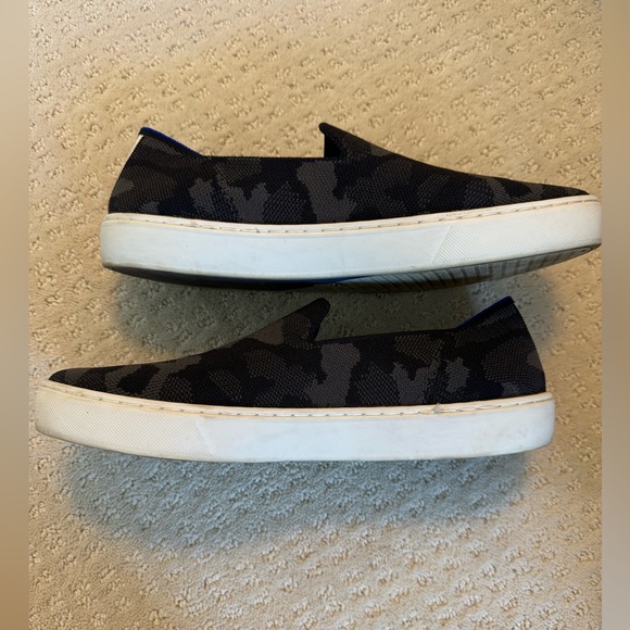 Rothy’s Retired The Original Slip On Sneaker Black Grey Camo Sz 10 - Picture 5 of 10